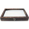 Butterfly Specimen Display Box Cabilock Wood Frame Transparent Lid-0