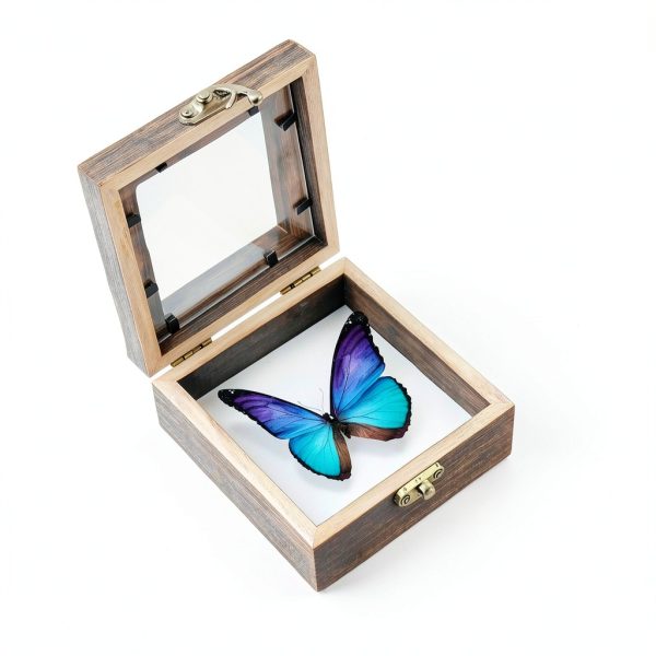Entomology Kit LSHAI Solid Wood Butterfly Shadow Box with 20 Parts-3