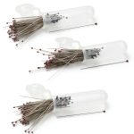Insect Pins OIIKI LH2261-CA Stainless Steel 3‑Size Set with Bottle-0