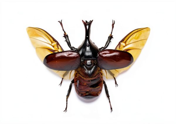 Rhinoceros Beetle Wooden Frame by taxibugs Sustainable Art Display-0