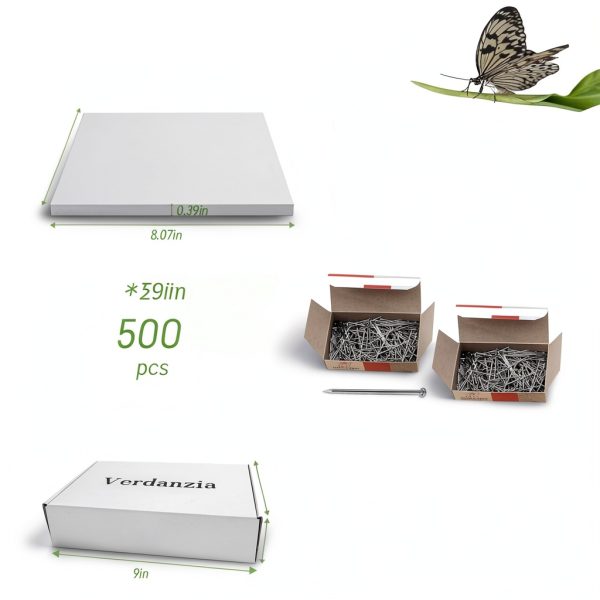 Verdanzia Insect Pinning Kit 5 EVA Boards 500 Steel Pins Display Box-1