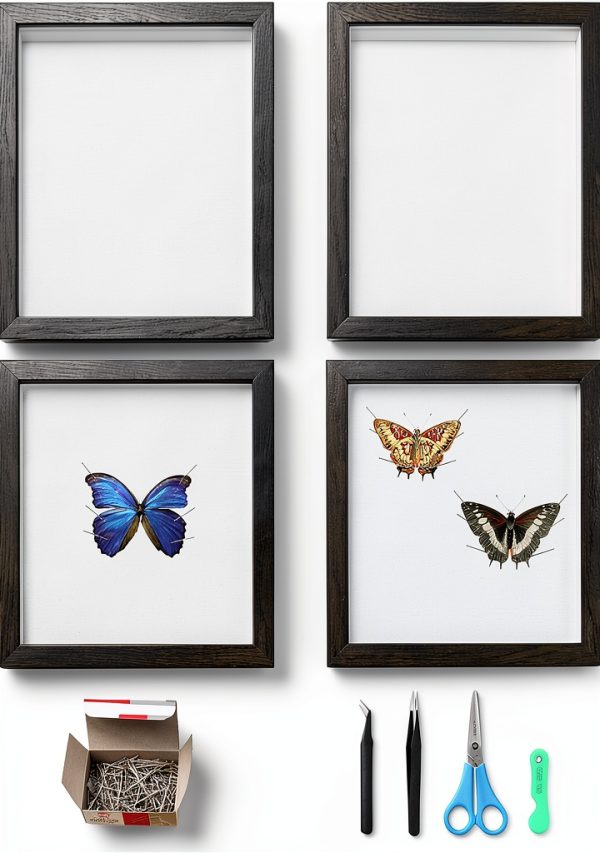 Insect Display Kit QoTang Wood Acrylic Set with Stainless Pins-0