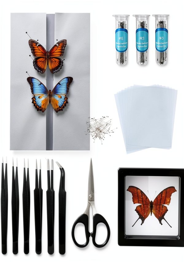 Butterfly Specimen Kit by Dddzerong with Display Case and Tools-0