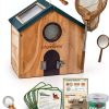 Bug Catcher for Kids & Kids Explorer Kit, Outdoor Toys with Portable Wooden Bug House, Butterfly Net, Magnifying Glass, 10 Insect ID Cards for Toddler 3-8 Year Old Outdoor Explore Toy Gift-0