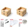 20 PCS Insect Specimen Tools Kit 4 Wooden Display Case Box with Clear Top 10 Sheets Thin Tracing Paper 2 EVA Foam Pinning Board 200 Pins 2 Tweezers 1 Scissors Tools for Winter Bugs Collection-2