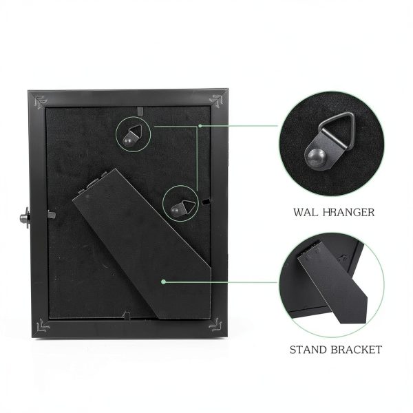 3 Pcs Insect Display Case Wall Mount Clear Bug Display Case Collection Box with Anti Fade UV Protection Top Eva Foam Pin 300 Pcs and 3 Sizes Pins Insect Shadow Box for Butterfly Specimen-3