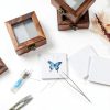 4 Pcs Insect Pinning Kit with Wooden Display Cases and EVA Foam-4