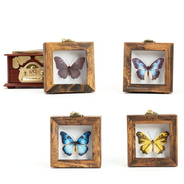 4 Pcs Insect Pinning Kit with Wooden Display Cases and EVA Foam-3